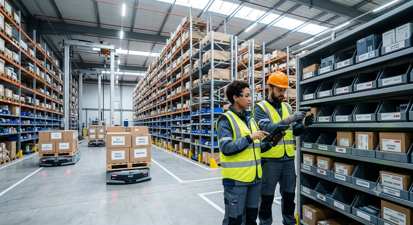 Material supply and warehouse automation with AGV and barcode scanning by Bawga Automation